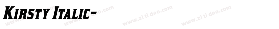 Kirsty Italic字体转换